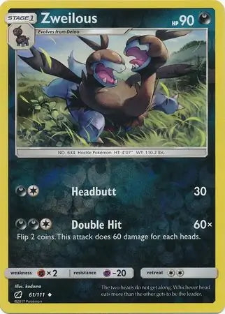 Crimson Invasion Zweilous #61/111 reverse holo